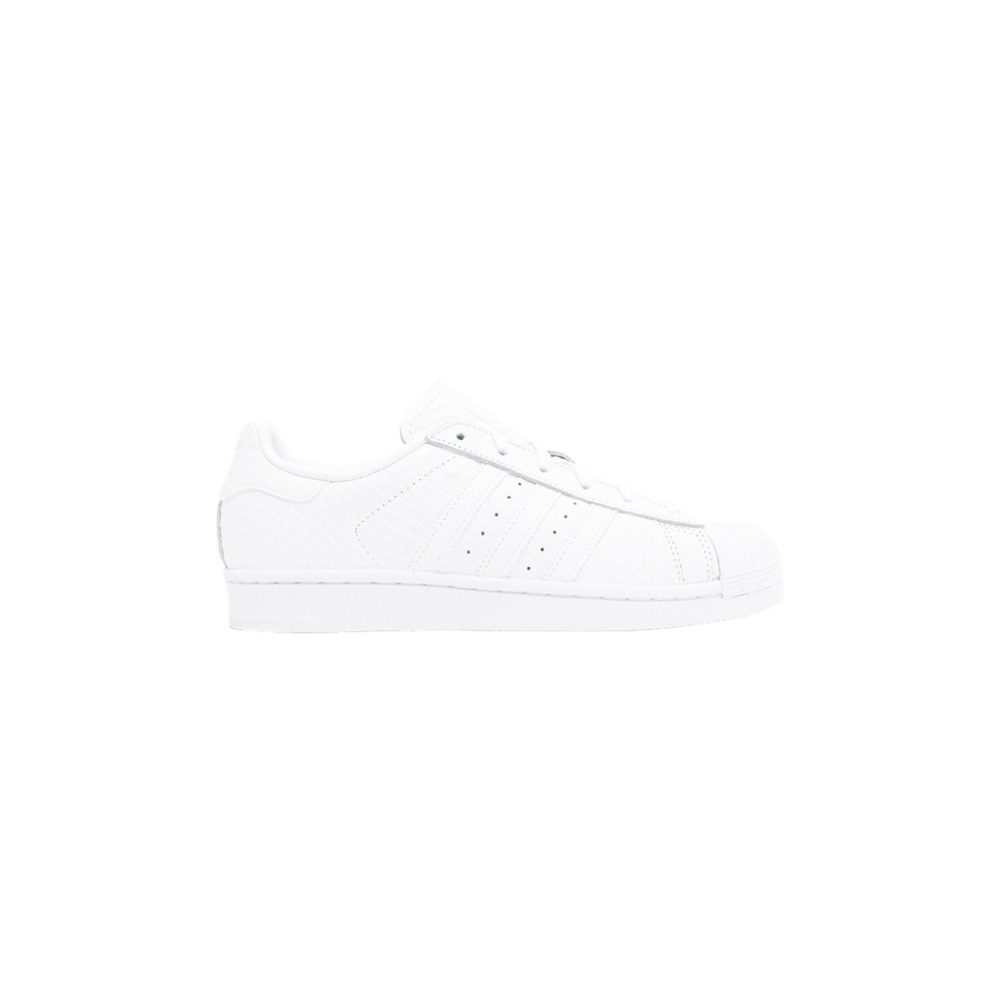 Womens all white Adidas Superstar